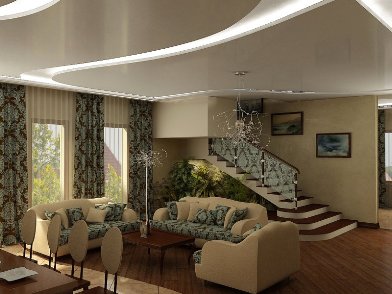Дизайн интерьера холла с лестницей